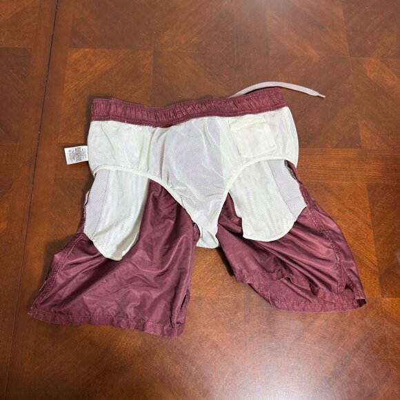 Goodfellow & Co Mens Maroon Elastic Drawstring Swim Shorts M - Picture 3 of 11